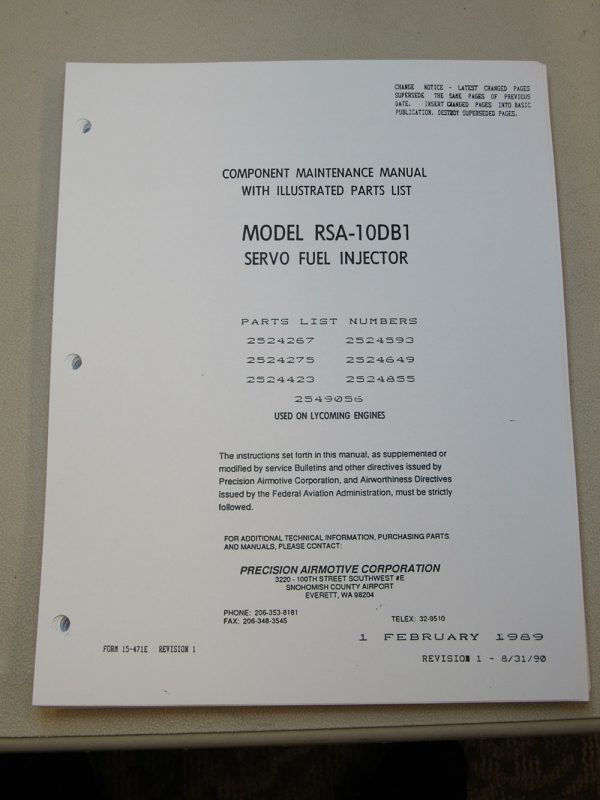MANUAL, RSA-10DB1®, OVERHAUL