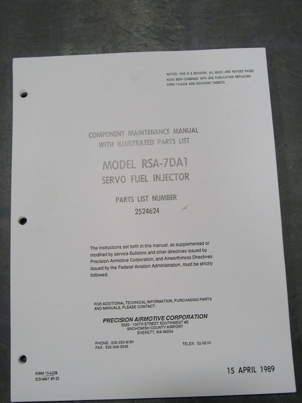 MANUAL, RSA-7DA1®, OVERHAUL