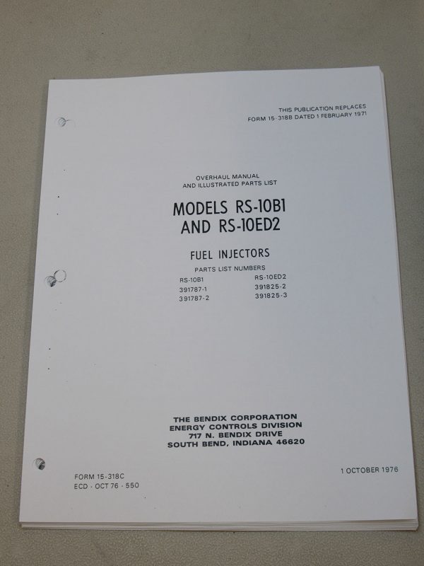 MANUAL, RSA-10B1®/ED2 OVERHAUL