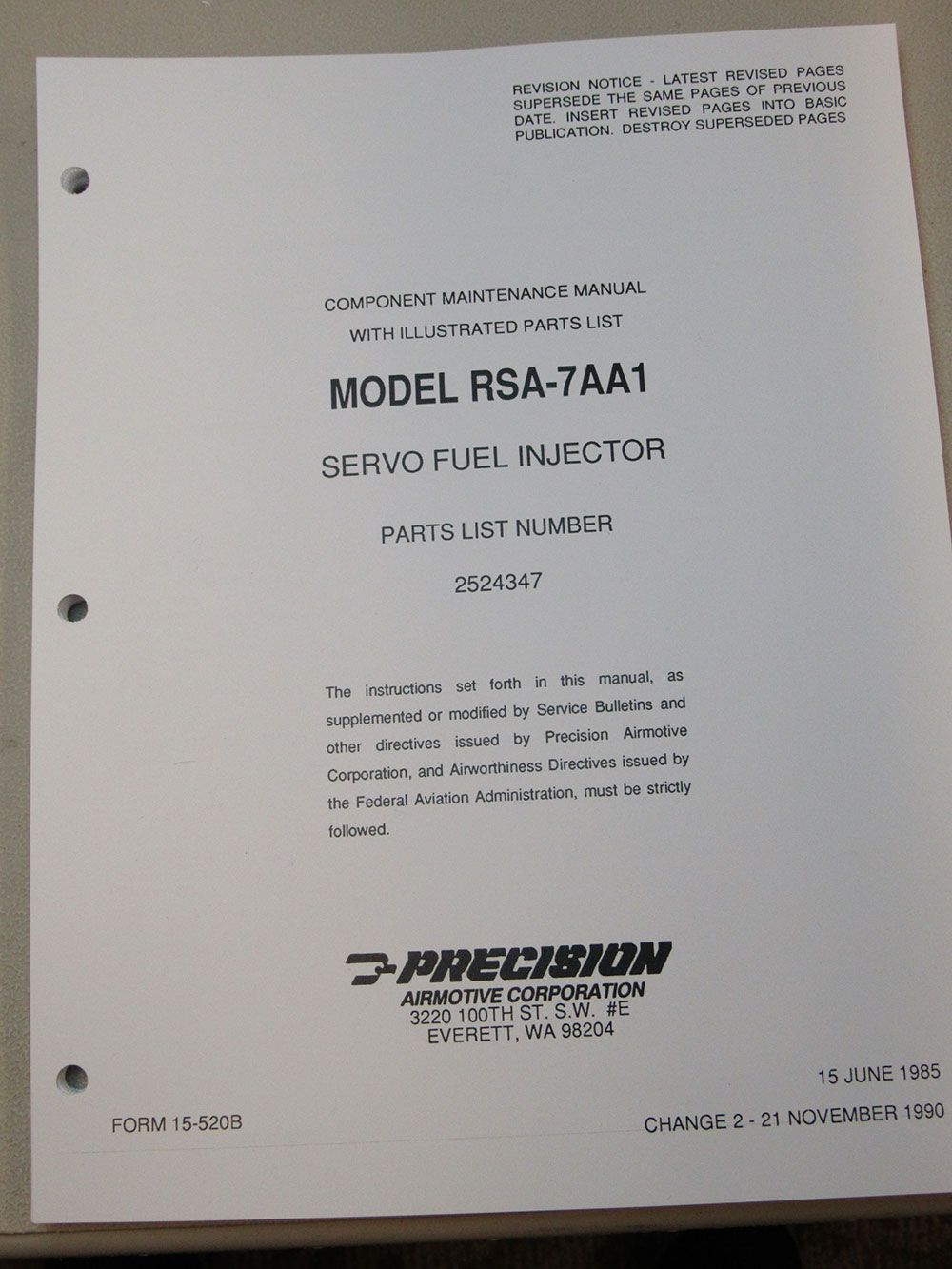 MANUAL, RSA-7AA1®, OVERHAUL