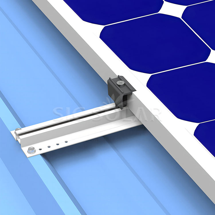 Mini Rail Metal Roof Solar Rack