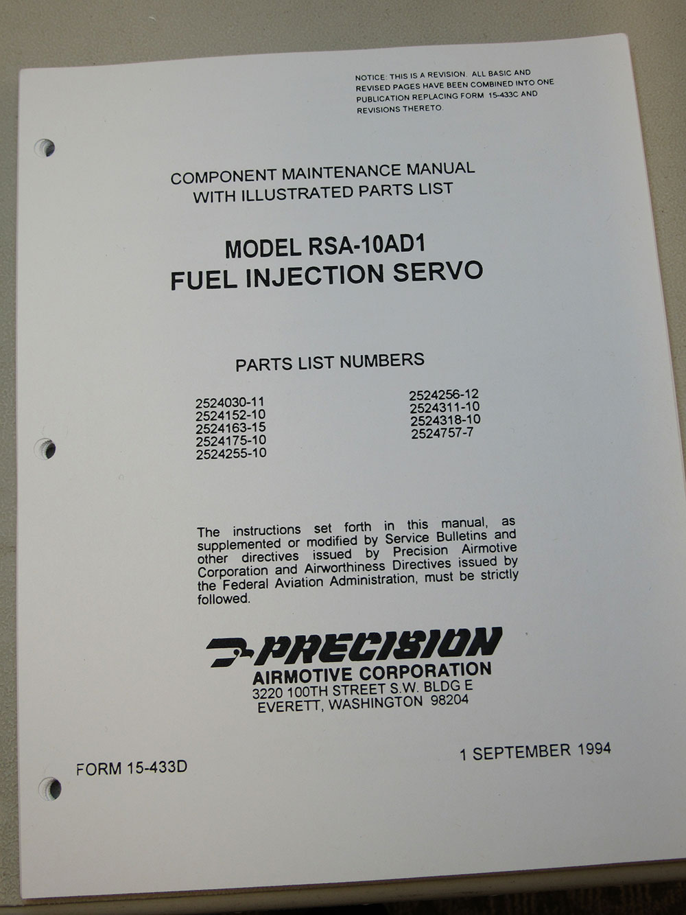 MANUAL, RSA-10AD1®, OVERHAUL
