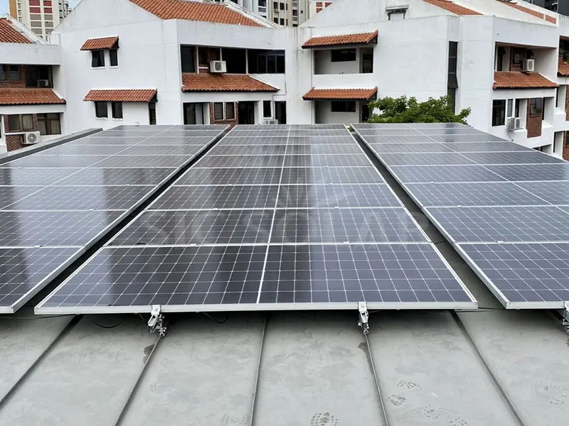 30KW Metal Roof Solar Mounting Systems For Singapore
