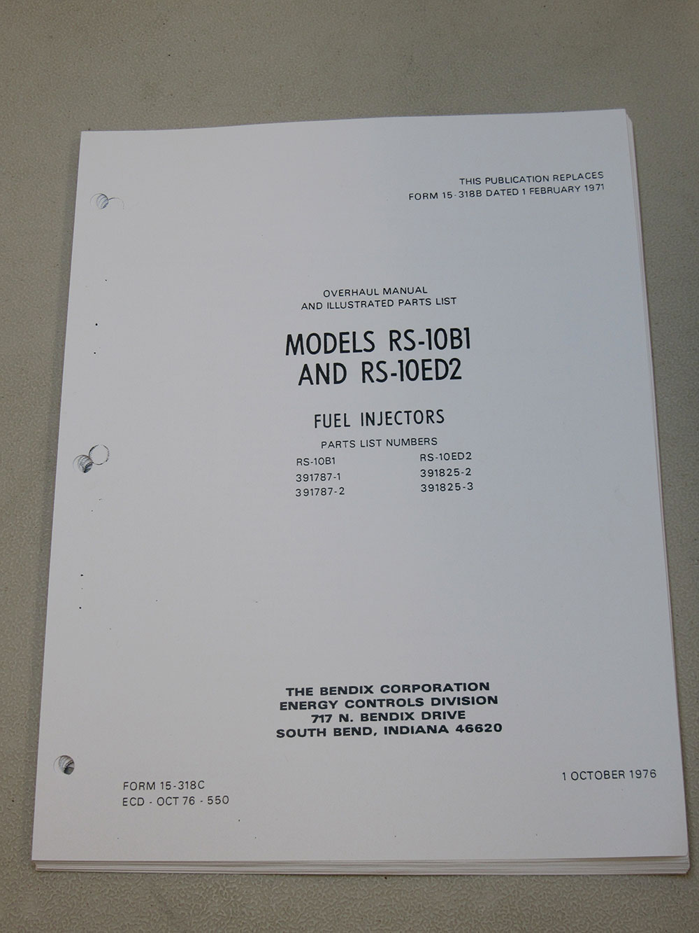 MANUAL, RSA-10B1®/ED2 OVERHAUL