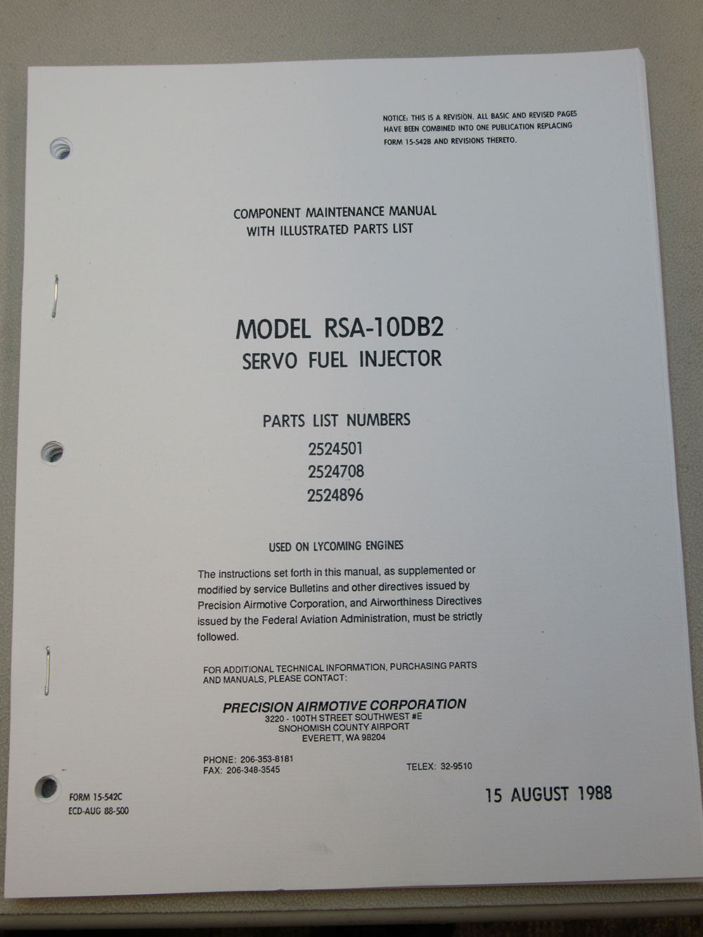 MANUAL, RSA-10DB2®, OVERHAUL