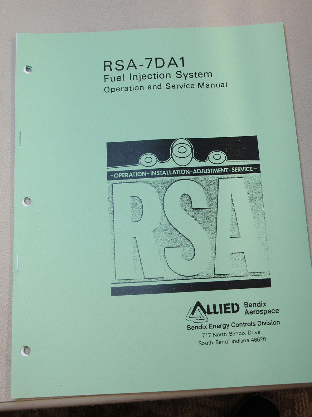 MANUAL, RSA-7DA1®, OPS & SERVICE