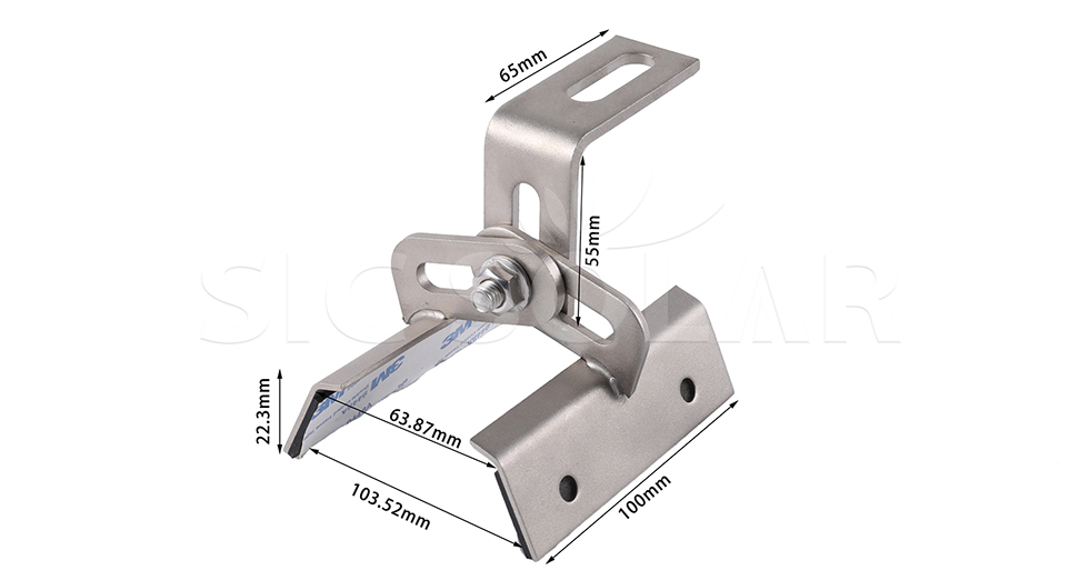 Adjustable Trapezoidal Tin Roof Solar Panel Clamps