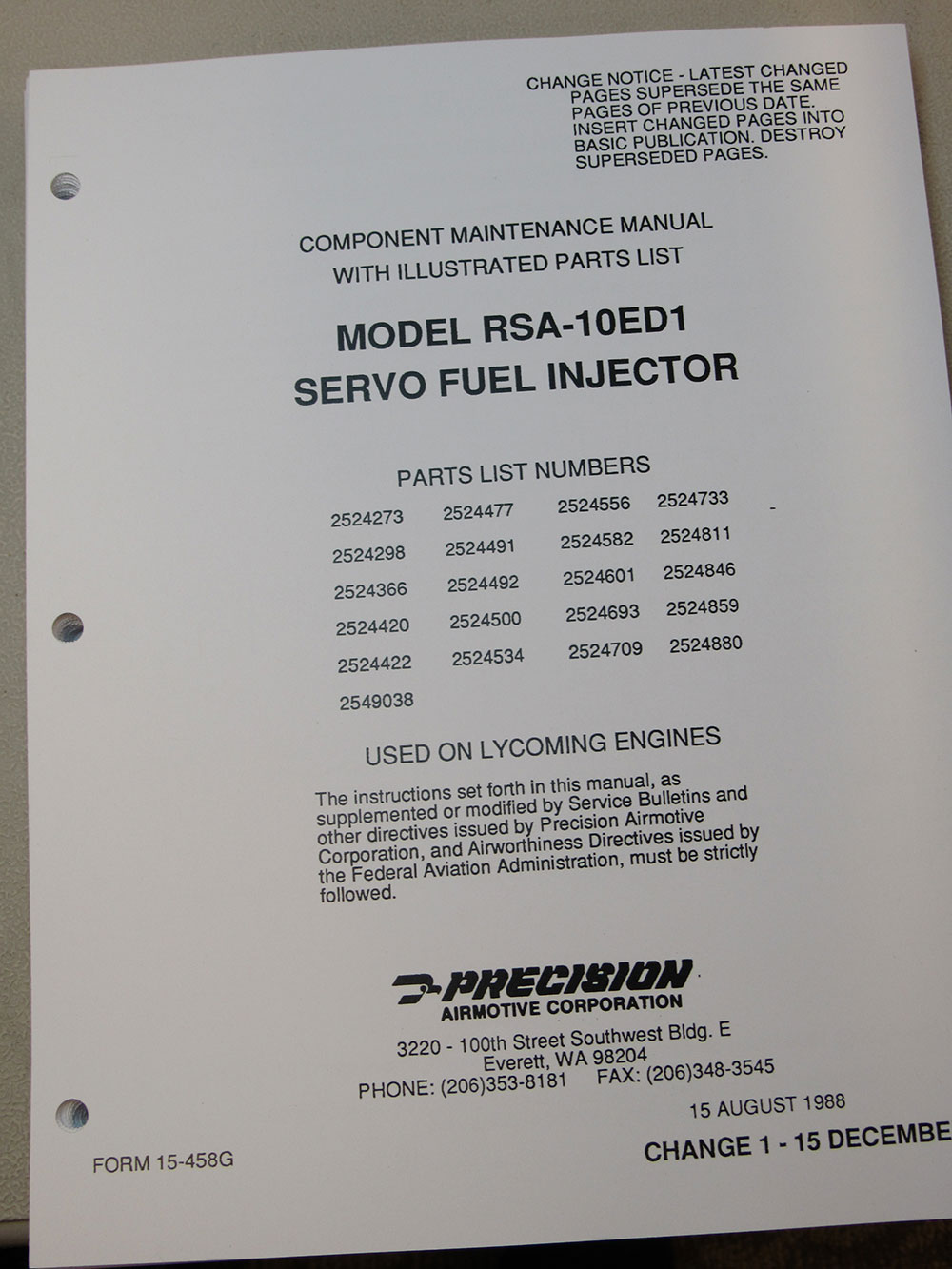 MANUAL, RSA-10ED1®, OVERHAUL